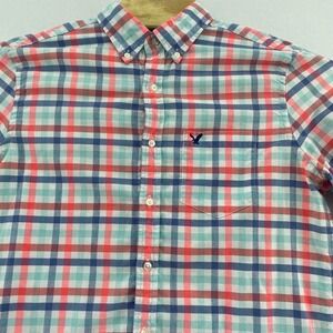 American Eagle Outfitters Classic Fit Plaid Button Down Shirt‎ Long Sleeve L